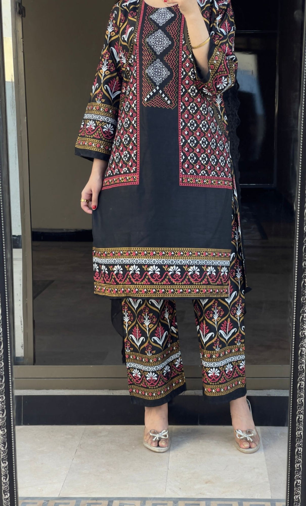 Samar's Fashion Summer Trendy Multicolor Printed 2pc Dress for Women & Girls