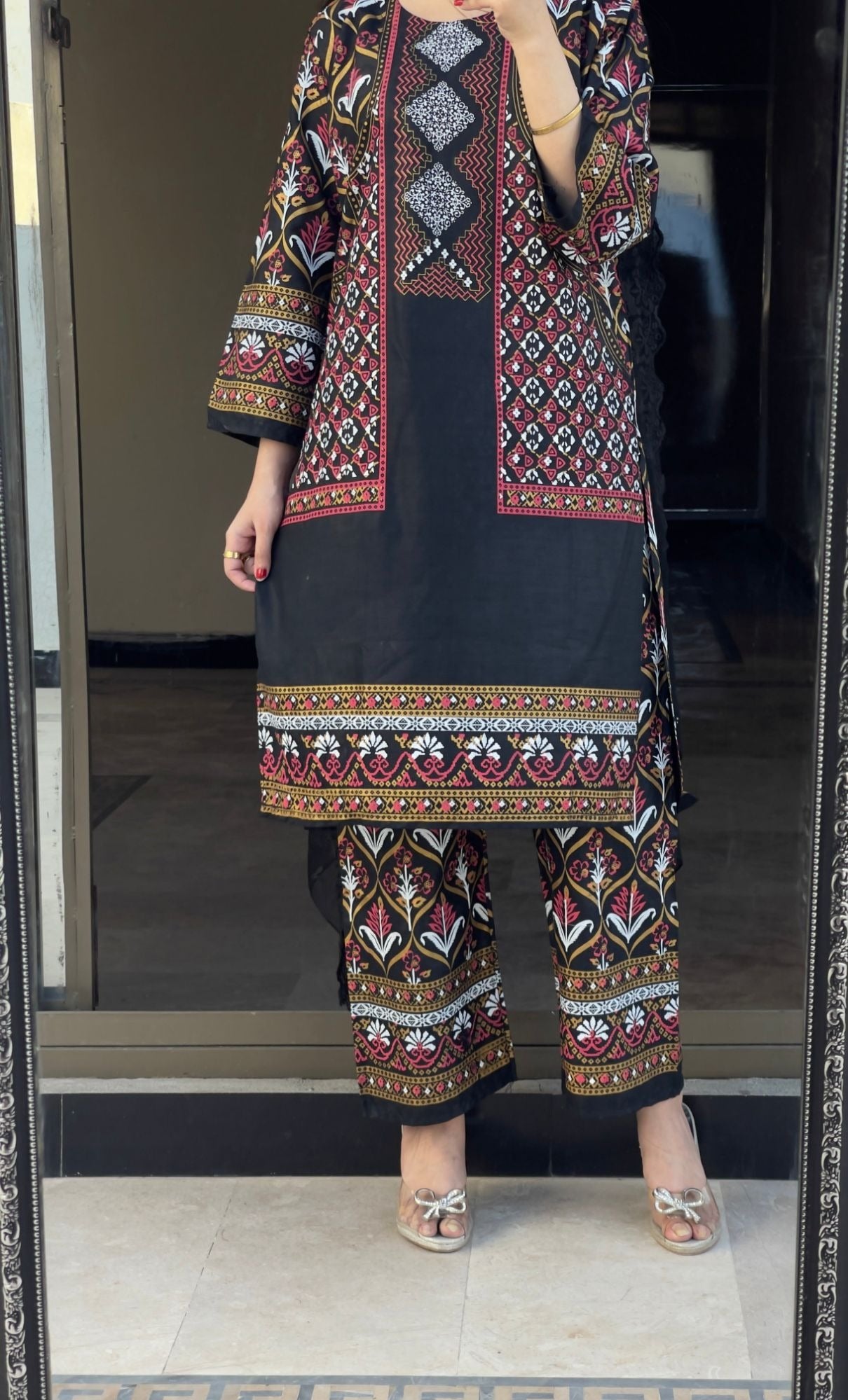 Samar's Fashion Summer Trendy Multicolor Printed 2pc Dress for Women & Girls
