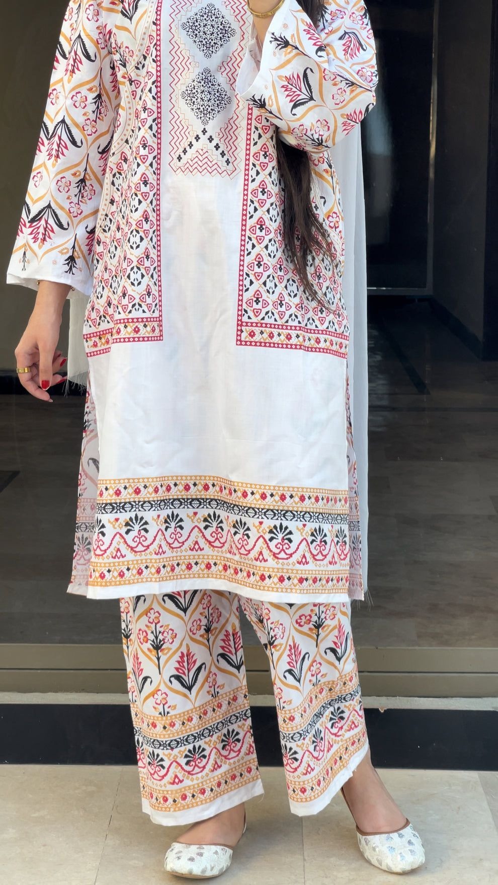 Samar's Fashion Summer Trendy Multicolor Printed 2pc Dress for Women & Girls