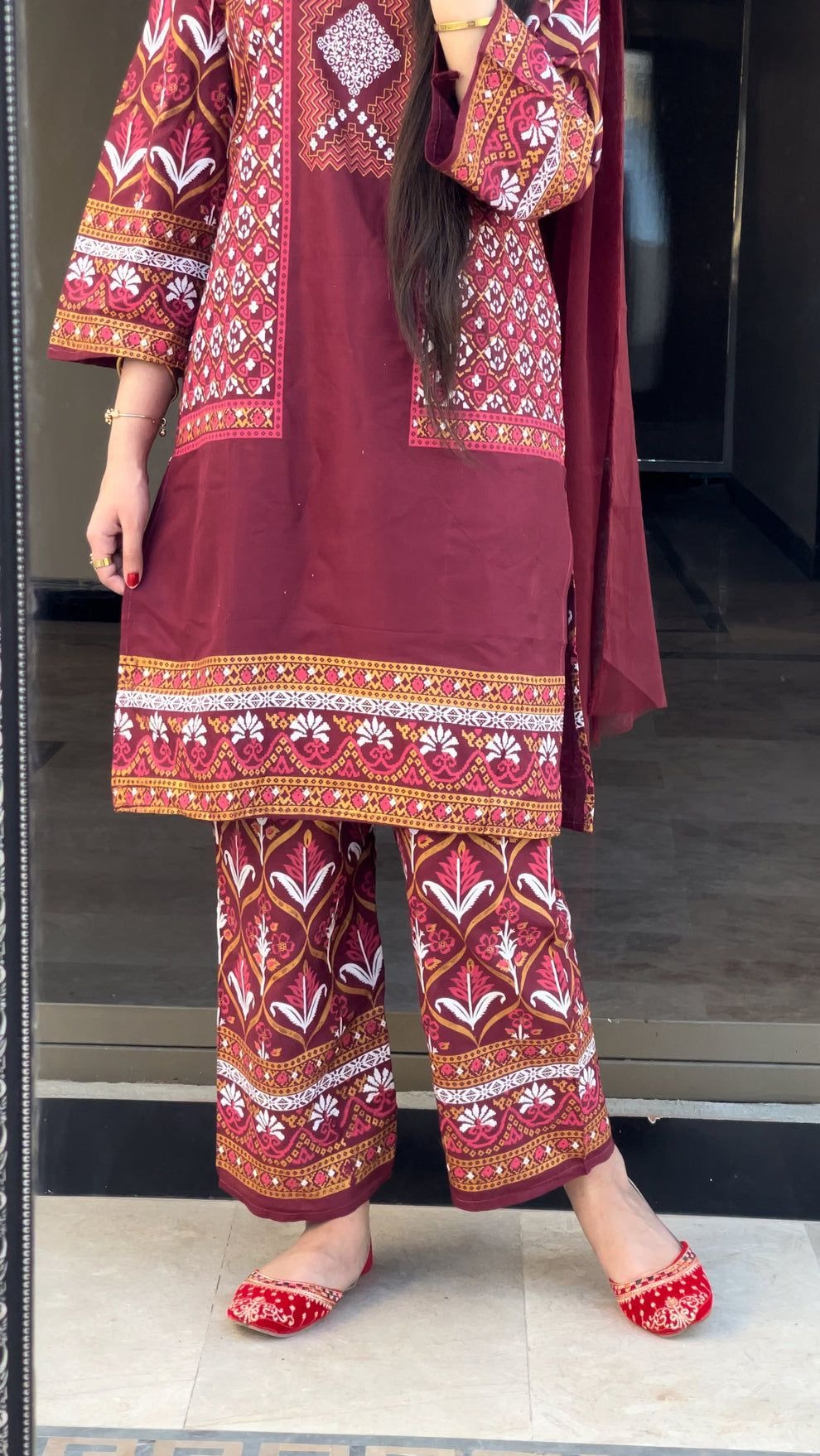 Samar's Fashion Summer Trendy Multicolor Printed 2pc Dress for Women & Girls