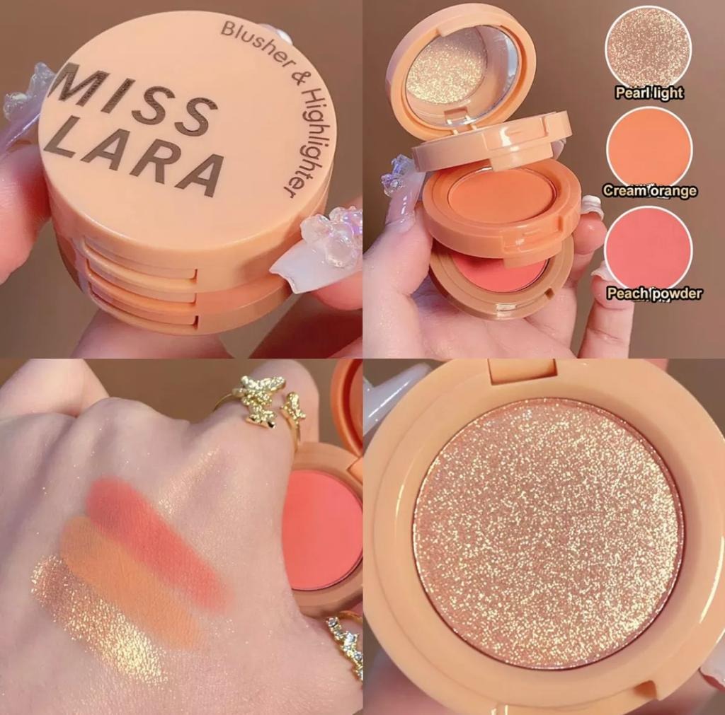 Blusher & Highlighter Kit – 3-in-1 Palette | Professional Makeup for Eyes & Cheeks